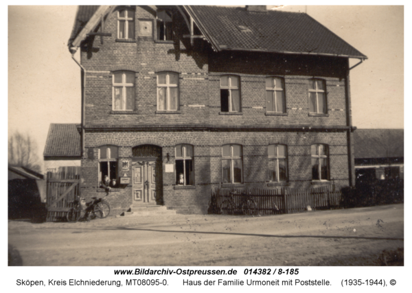 Sköpen, Haus der Familie Urmoneit mit Poststelle