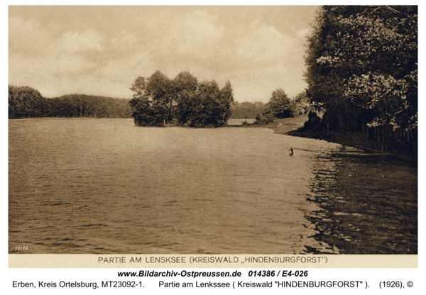 Erben, Partie am Lenkssee ( Kreiswald "HINDENBURGFORST" )