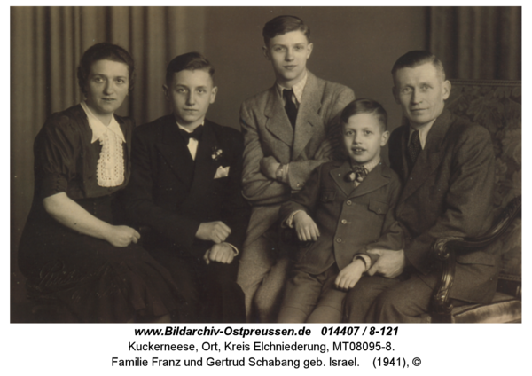 Kuckerneese, Familie Franz und Gertrud Schabang geb. Israel