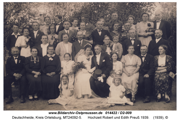 Deutschheide, Hochzeit Robert und Edith Preuß 1939