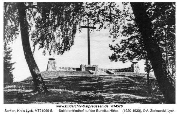 Sarken, Soldatenfriedhof auf der Bunelka Höhe