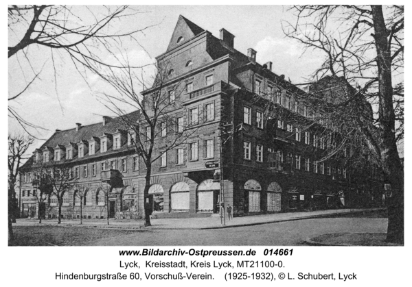 Lyck, Hindenburgstraße 60, Vorschuß-Verein