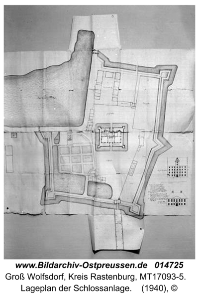 Groß Wolfsdorf, Lageplan der Schlossanlage