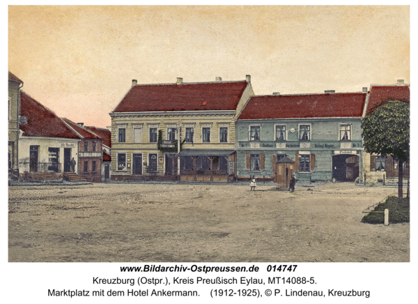 Kreuzburg, Marktplatz mit dem Hotel Ankermann