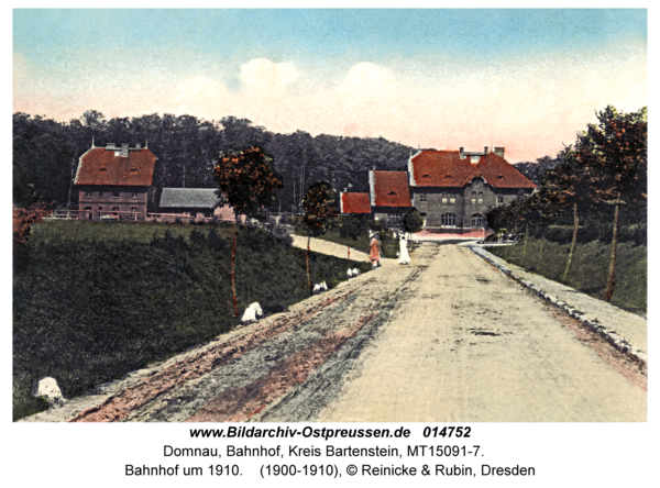 Domnau, Bahnhof um 1910