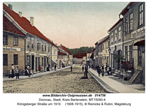 Domnau, Königsberger Straße um 1910