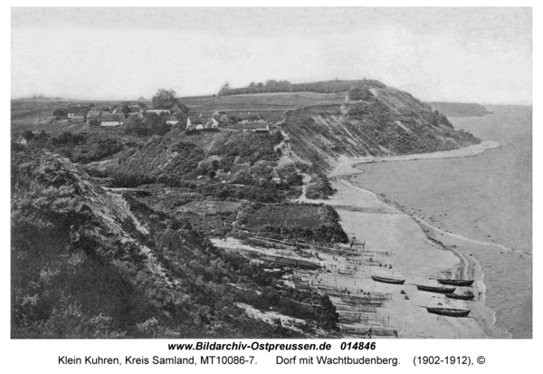 Klein Kuhren, Dorf mit Wachtbudenberg