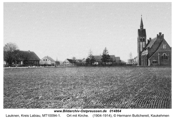 Hohenbruch (fr. Lauknen), Ort mit Kirche