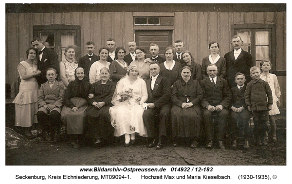 Seckenburg, Hochzeit Max und Maria Kieselbach