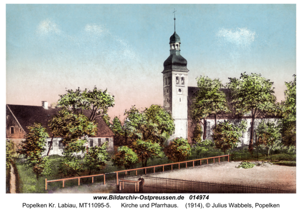 Markthausen fr. Popelken, Kirche und Pfarrhaus