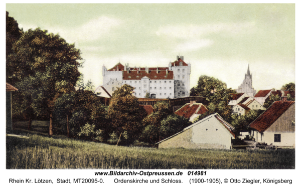 Rhein Kr. Lötzen, Ordenskirche und Schloss