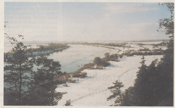 Memel (Fluss), Blick über den Fluss vom winterlichen Rombinus