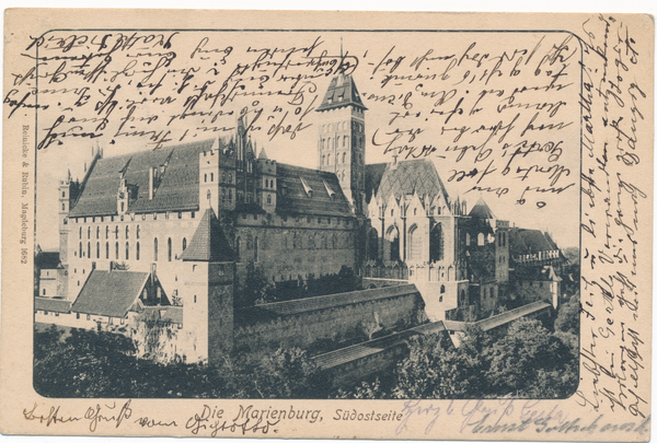 Marienburg i. Westpr., Hochschloß und Schloßkirche, Südostseite