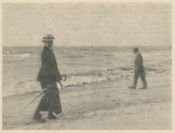 Sandkrug Stadtkr. Memel, Spaziergänger am Strand