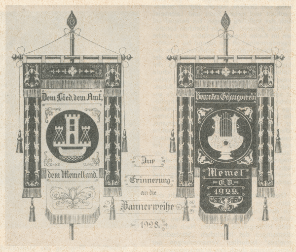 Memel, Banner des Beamtengesangvereins Memel