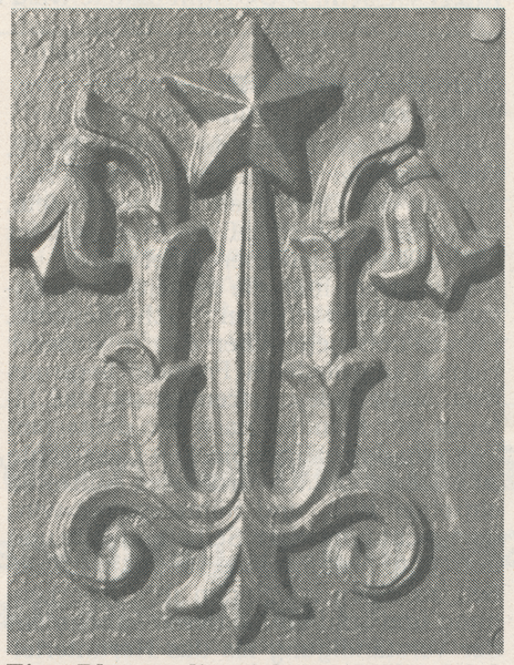 Memel, Detail der Börsenbrücke, gusseiserne Blume