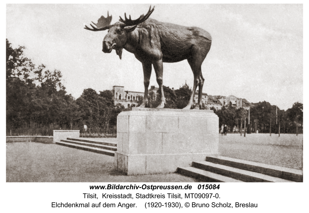 Tilsit, Elchdenkmal auf dem Anger