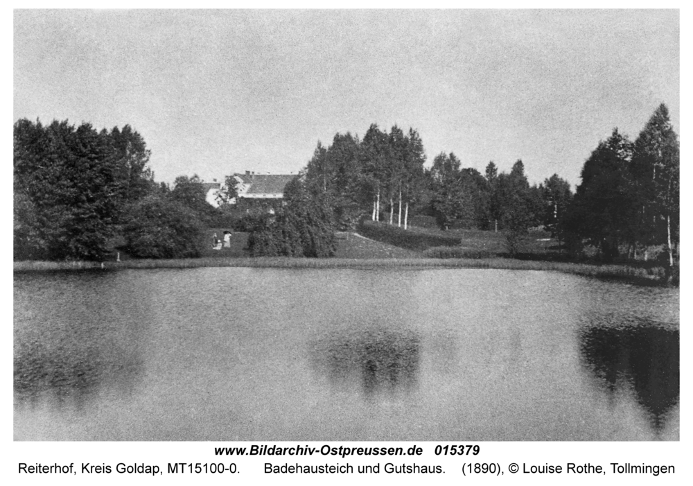 Reiterhof, Badehausteich und Gutshaus