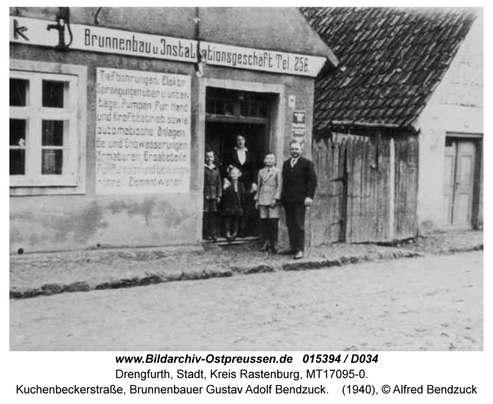 Drengfurt, Kuchenbeckerstraße, Brunnenbauer Gustav Adolf Bendzuck