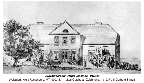 Weitzdorf, altes Gutshaus, Zeichnung