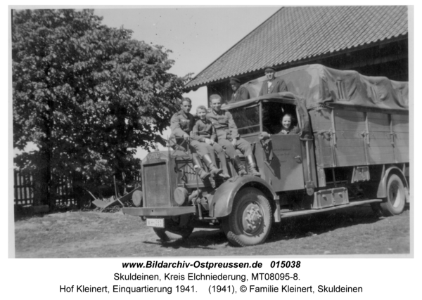 Skuldeinen, Hof Kleinert, Einquartierung 1941