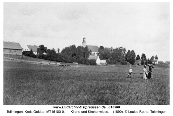 Tollmingen, Kirche und Kirchenwiese