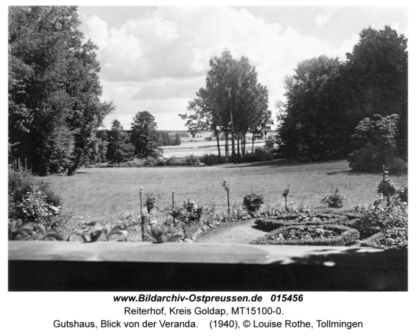 Reiterhof, Gutshaus, Blick von der Veranda