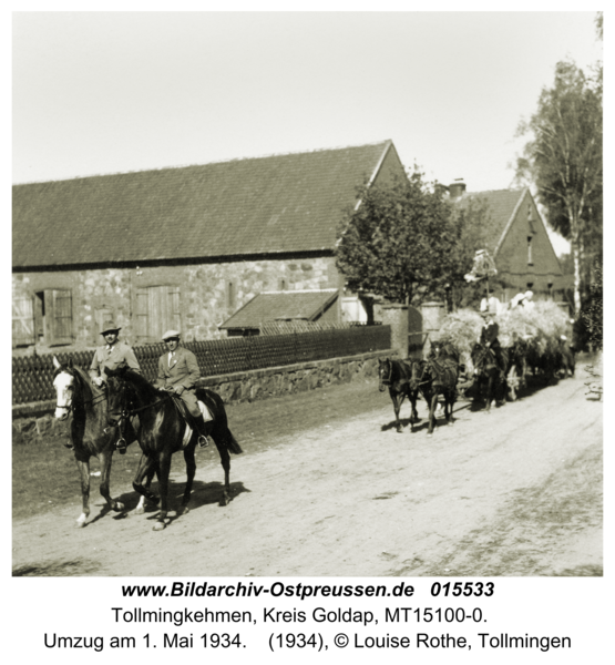 Tollmingen, Umzug am 1. Mai 1934