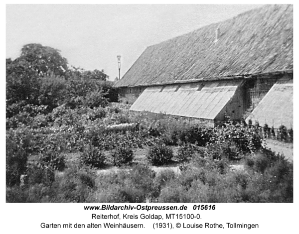 Reiterhof, Garten mit den alten Weinhäusern