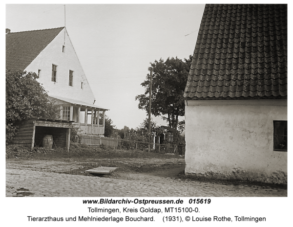 Tollmingen, Tierarzthaus und Mehlniederlage Bouchard