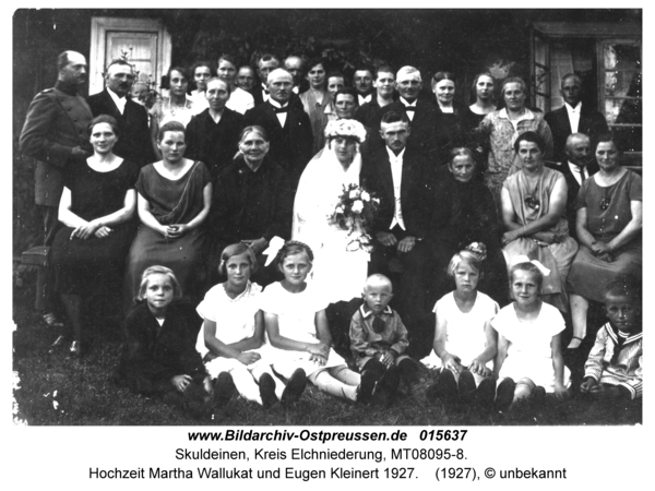 Skuldeinen, Hochzeit Martha Wallukat und Eugen Kleinert 1927