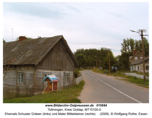 Tollmingen, Ehemals Schuster Gräwer (links) und Maler Mittelsteiner (rechts)