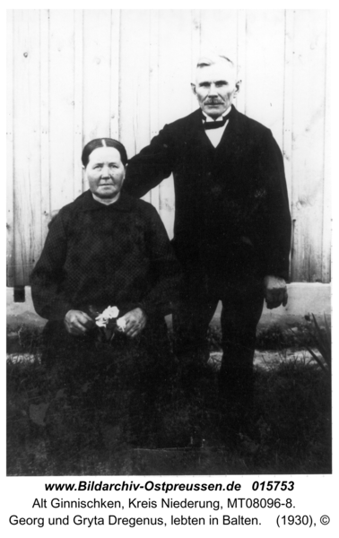 Ginnischken, Georg und Gryta Dregenus, lebten in Balten