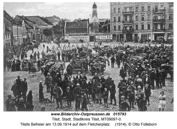 Tilsit, Tilsits Befreier am 13.09.1914 auf dem Fletcherplatz