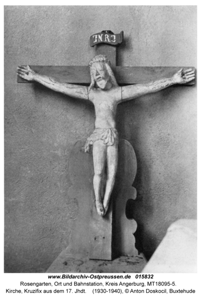Rosengarten Kr. Angerburg, Kirche, Kruzifix aus dem 17. Jhdt