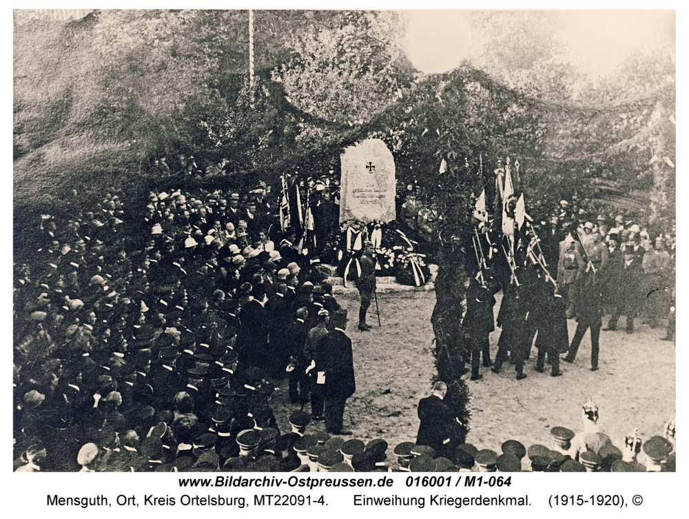 Mensguth, Einweihung Kriegerdenkmal