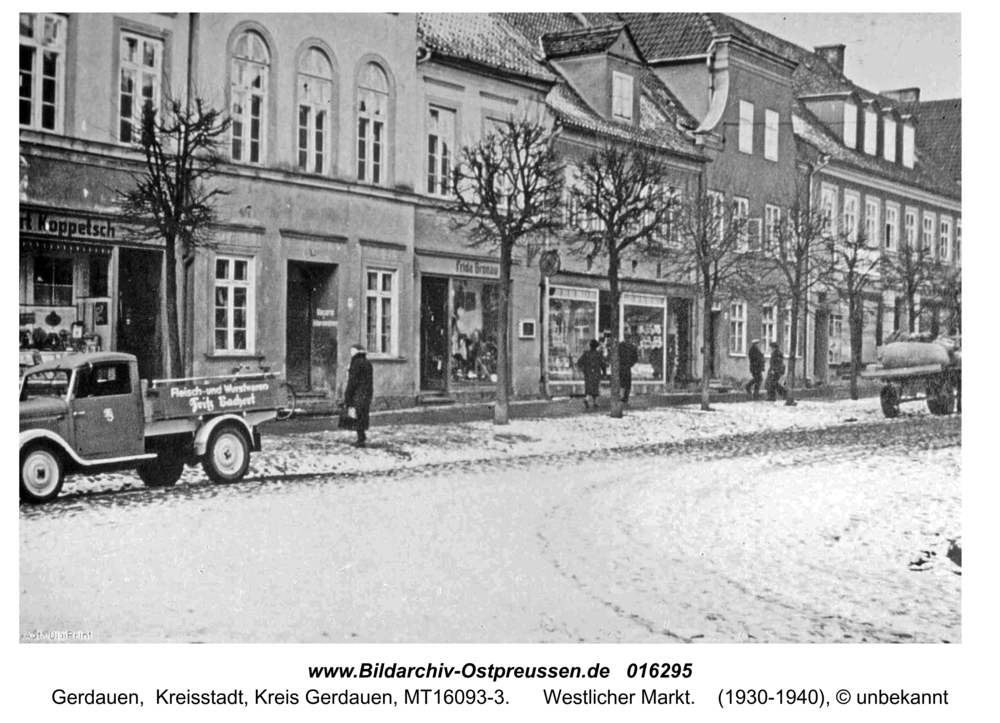 Gerdauen, Westlicher Markt