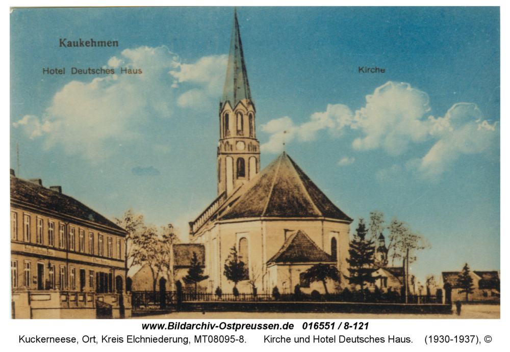 Kuckerneese, Kirche und Hotel Deutsches Haus