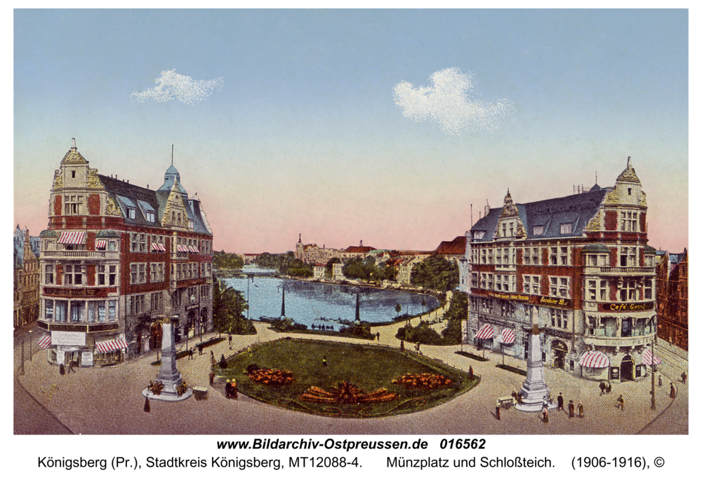 Königsberg, Münzplatz und Schloßteich