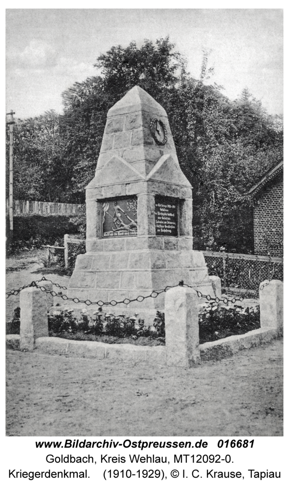 Goldbach Kr. Wehlau, Kriegerdenkmal
