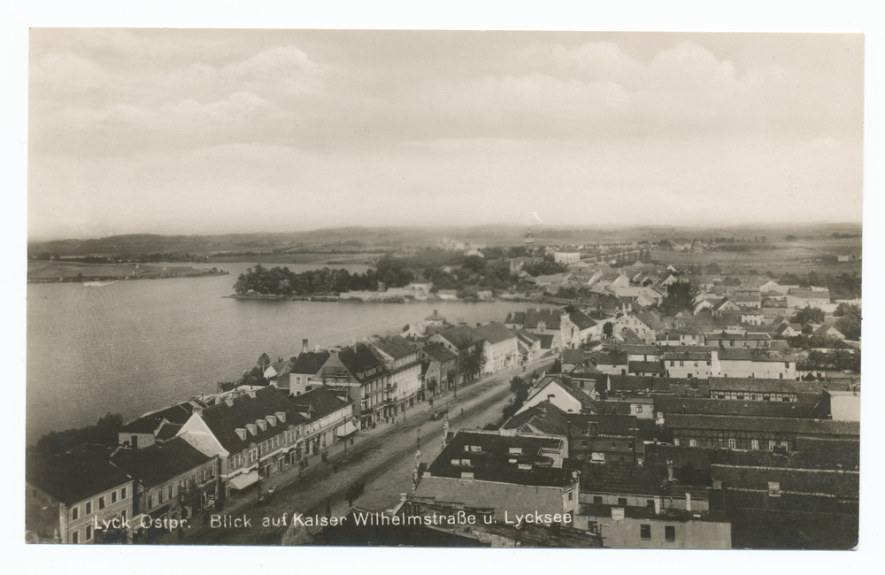 Lyck, Kaiser-Wilhelm-Straße und Lycksee