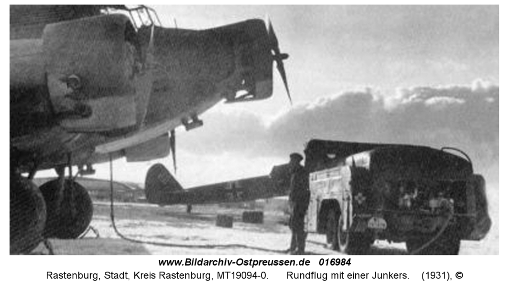 Rastenburg, Rundflug mit einer Junkers