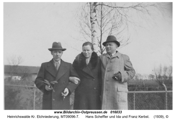 Heinrichswalde, Hans Scheffler und Ida und Franz Kerbst