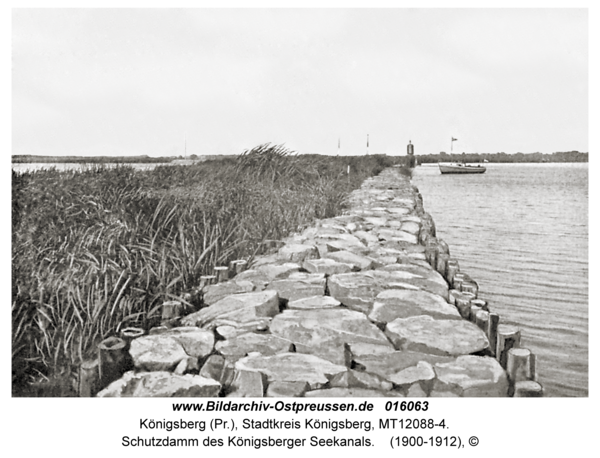 Königsberg, Schutzdamm des Königsberger Seekanals