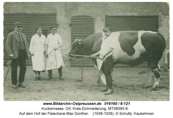 Kuckerneese, Auf dem Hof der Fleischerei Max Günther