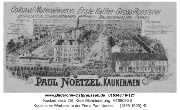 Kuckerneese, Kopie einer Werbekarte der Firma Paul Noetzel