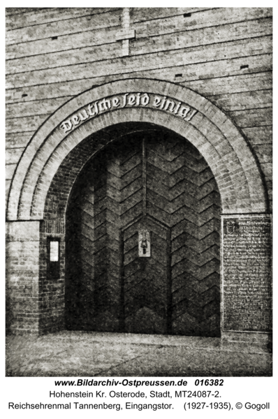 Hohenstein Kr. Osterode, Reichsehrenmal Tannenberg, Eingangstor