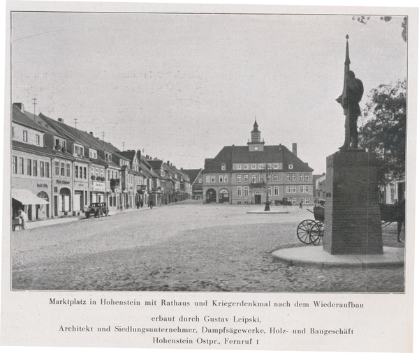 Hohenstein Kr. Osterode, Großer Marktplatz mit Kriegerdenkmal