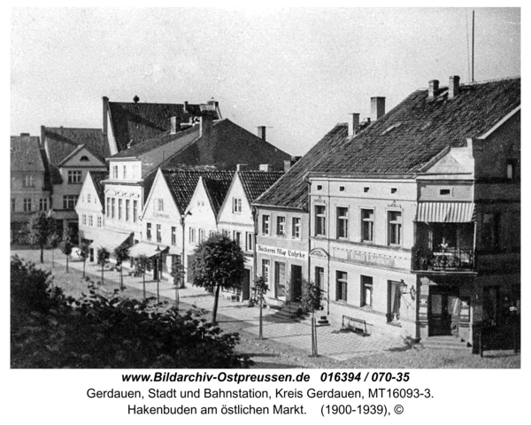 Gerdauen, Hakenbuden am östlichen Markt