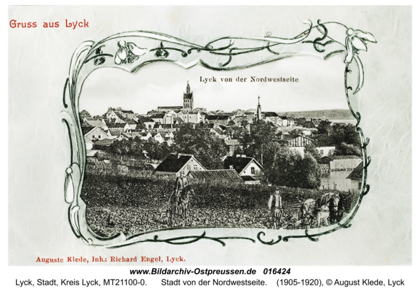 Lyck, Stadt von der Nordwestseite